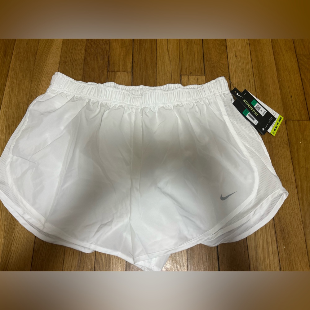 Nike Women’s Dri-Fit White Performance Shorts with Built-In Brief